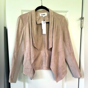 NEW WITH TAGS BB DAKOTA DRAPED FAUX SUEDE JACKET